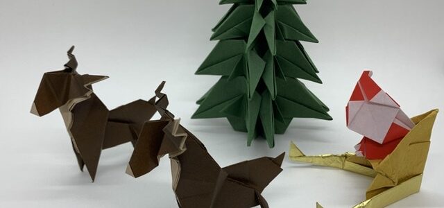 クリスマスツリー創作とトナカイ＆ソリ＆サンタ折り紙キット発売しました！