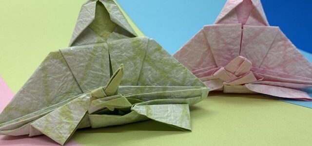 1枚で折るおひなさまのオリガミ！